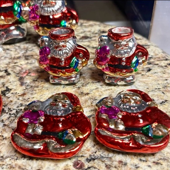 Style-Eyes by Baum Bros. Mini- 10 Piece Tea Set Metallic Santa Claus (New) - Picture 12 of 12